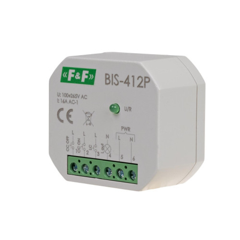 Реле імпульсне BIS-412P 165÷265 В AC 16 A F&F