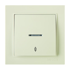 Выключатель проходной одноклавишный с подсветкой NILSON Thor крем 27121008