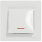 Выключатель проходной одноклавишный с подсветкой SCHNEIDER Asfora белый с рамкой EPH1500121