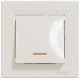 Выключатель проходной одноклавишный с подсветкой SCHNEIDER Asfora крем с рамкой EPH1500123