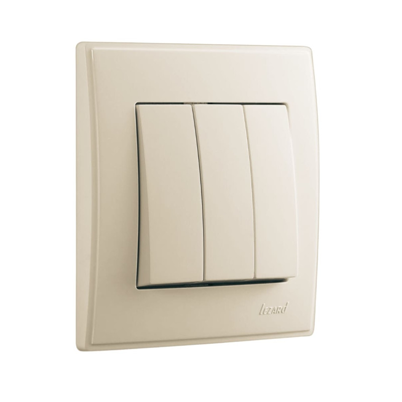 Вимикач триклавішний LEZARD Lesya крем 705-0303-109