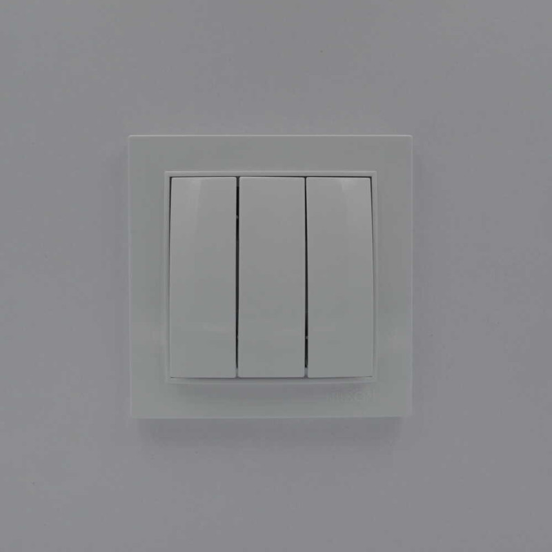 Вимикач триклавішний NILSON Thor білий 27111066