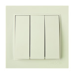Выключатель трехклавишный NILSON Thor крем 27121066