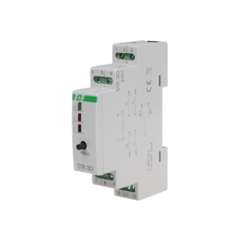 Реле керування ролокасетами STR-3D 100÷265 V AC/DC AC-1 / AC-3 8 A / 320 W F&F