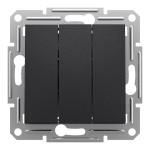 Выключатель трехклавишный SCHNEIDER Asfora антрацит EPH2100171