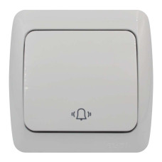 Кнопка вызова El-BI Alsu одноклавишная накладная белая IP20 (504-010200-207)