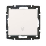 Кнопка звонка LEZARD Rain белая 703-0288-103