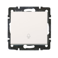 Кнопка звонка LEZARD Rain белая 703-0288-103