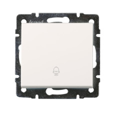 Кнопка звонка LEZARD Rain белая 703-0288-103