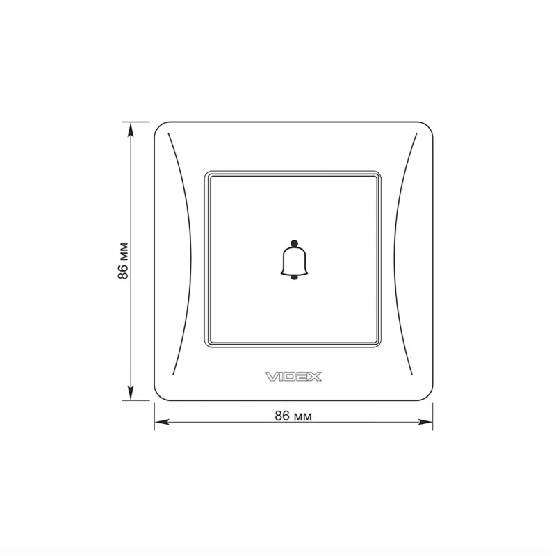 Кнопка дзвінка VIDEX BINERA білий (VF-BNDB1-W)