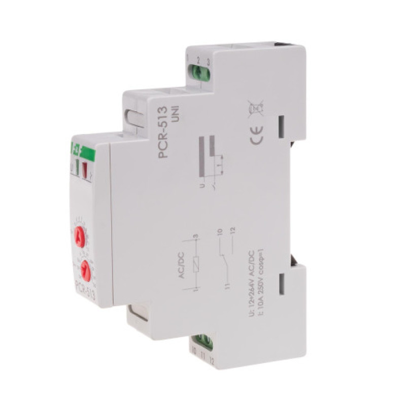 Реле времени электронное PCR-513UNI 12÷264 В AC/DC 10 А F&F