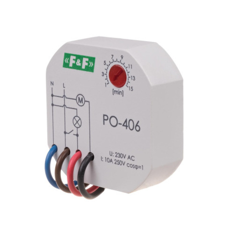 Реле часу електронне PO-406 230 B AC 10 A F&F