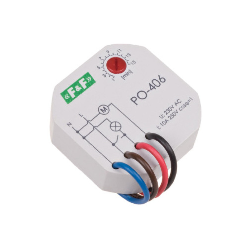 Реле часу електронне PO-406 230 B AC 10 A F&F
