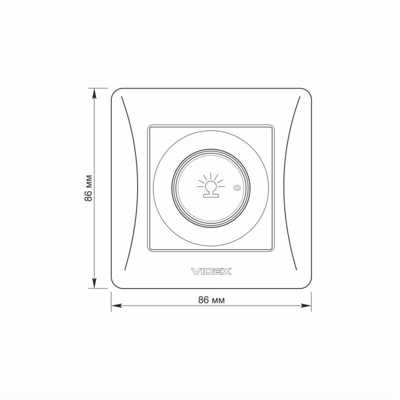 Диммер 600Вт VIDEX Binera черный графит (VF-BNDM600-BG)