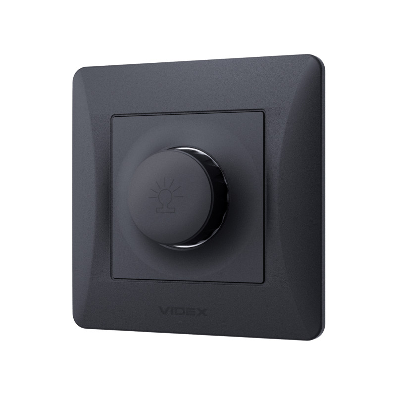 Диммер 600Вт VIDEX Binera черный графит (VF-BNDM600-BG)