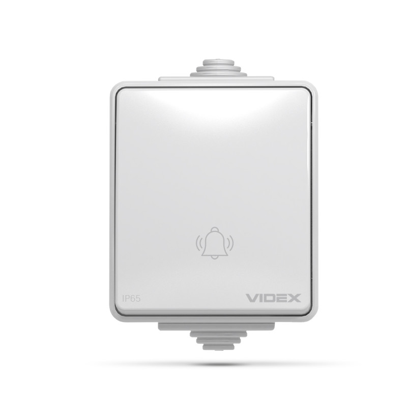 Кнопка звонка VIDEX BINERA IP65 (VF-BNW11DB-G)