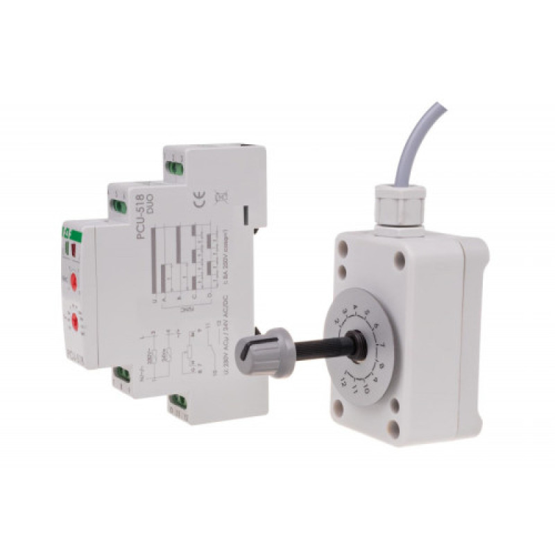 Реле времени электронное PCU-518DUO 195÷253 В AC / 21÷27 В AC/DC 8 А F&F