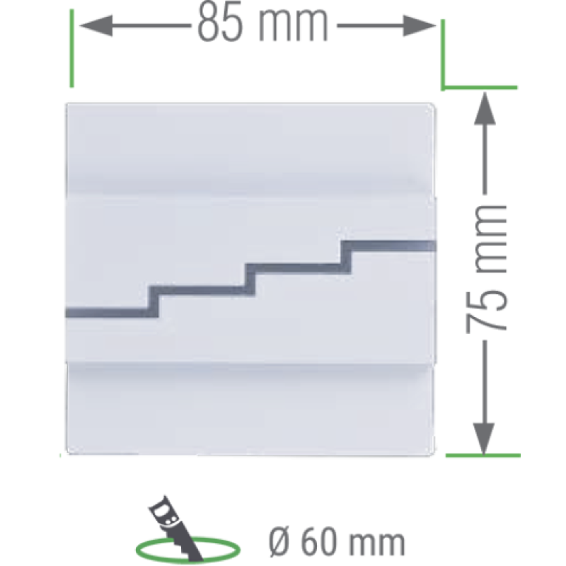 Светильник лестничный LS-MAC MAYA Антрацит F&F