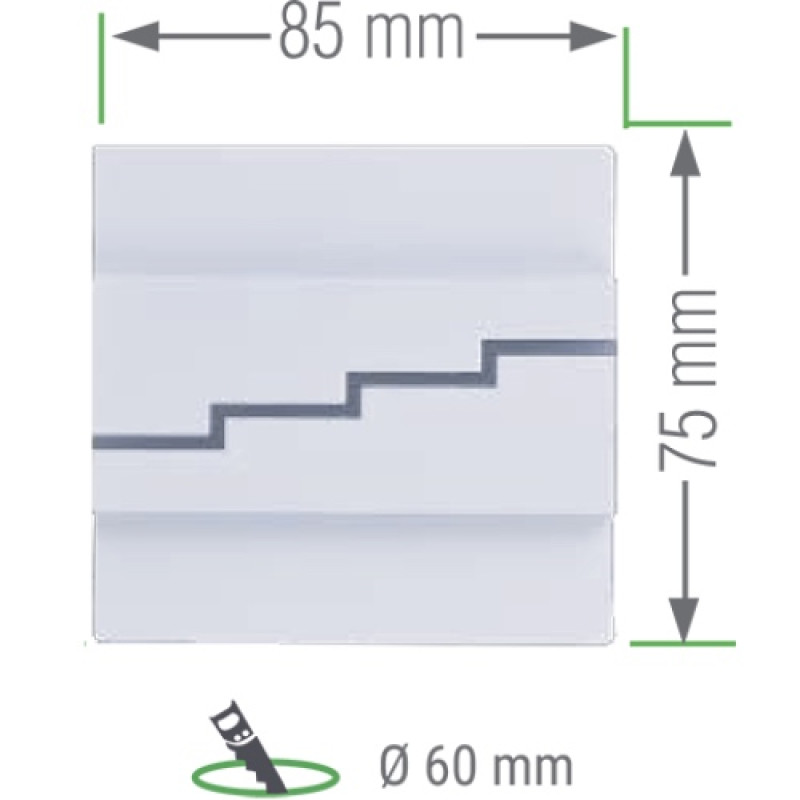 Светильник лестничный LS-MWC MAYA Белый F&F