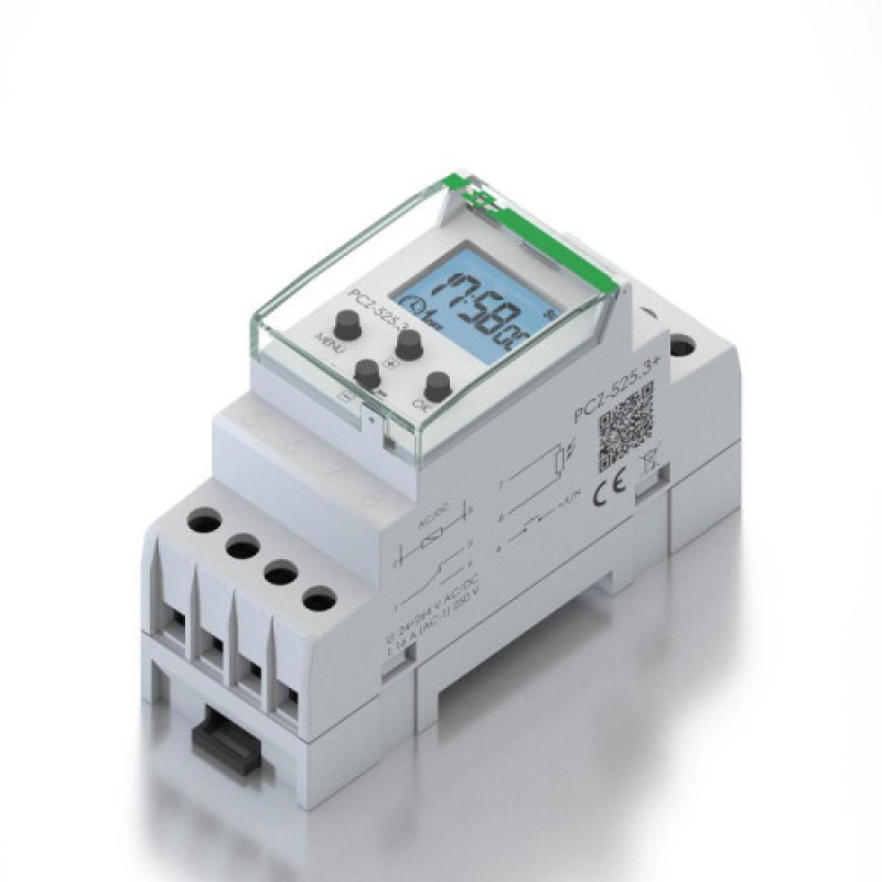 Таймер программируемый PCZ-525.3-PLUS 24÷264 В AC/DC 16 A F&F