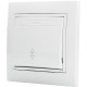 Вимикач одноклавішний прохідний білий ВВпсб10-1-0-Fl-W серія FL, АСКО-УКРЕМ