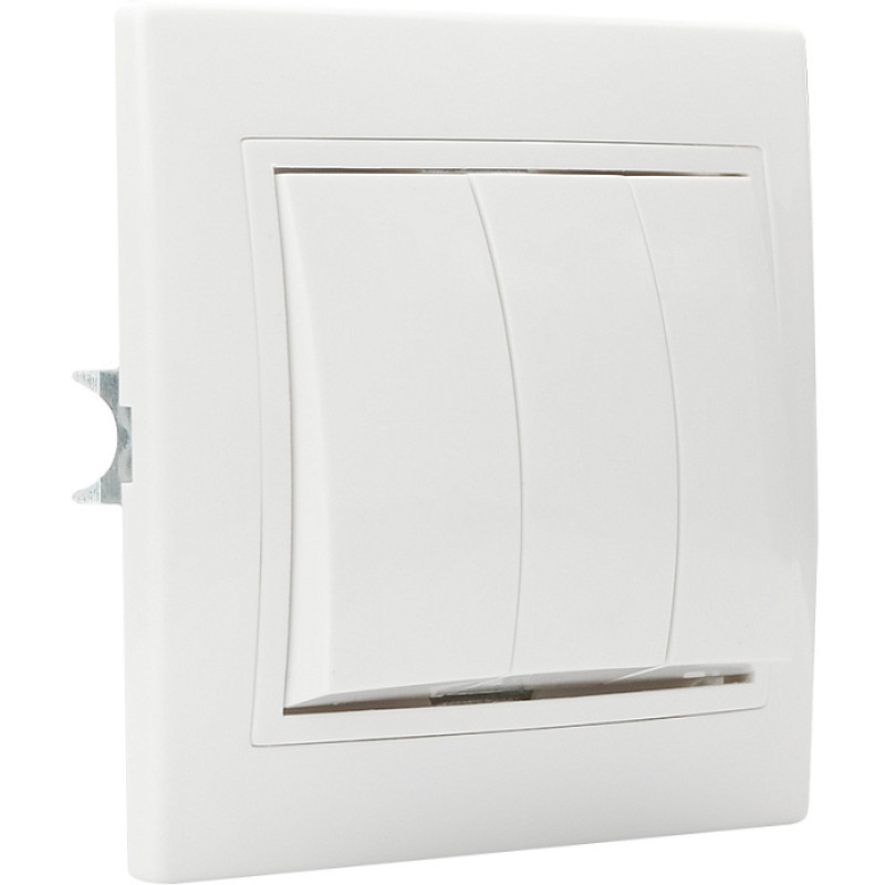 Выключатель трехклавишный белый BBсб10-3-0-Fl-W серия FL, АСКО-УКРЕМ