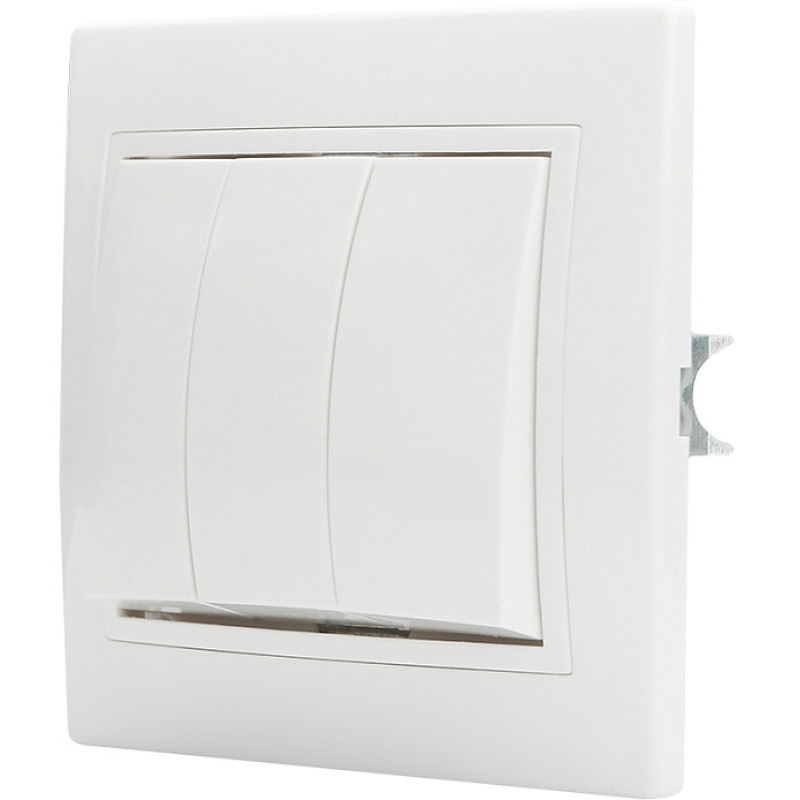 Выключатель трехклавишный белый BBсб10-3-0-Fl-W серия FL, АСКО-УКРЕМ