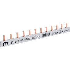 Шина питания IZS 16/1F/12 (16мм2, 1P, 0.21м, Pin, 12mod.) ETI 2921110