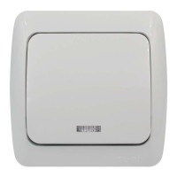 Выключатель El-BI Alsu одноклавишный с подсветкой накладной белый IP20 (504-010200-201)