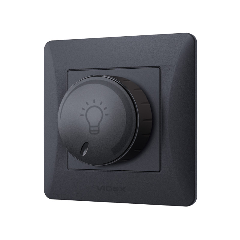 Светодиодный регулятор света BINERA 200ВТ VIDEX черный графит (VF-BNDML200-BG)