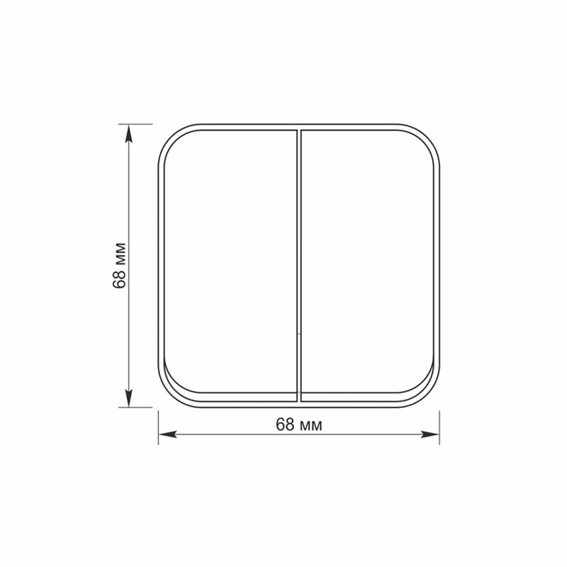 Вимикач двоклавішний накладний білий VIDEX BINERA (VF-BNS12-W)