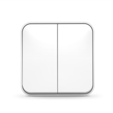 Выключатель двухклавишный накладной белый VIDEX BINERA (VF-BNS12-W)