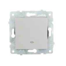 Выключатель промежуточный одноклавишный серебро OVIVO Grano (600-000210-214)