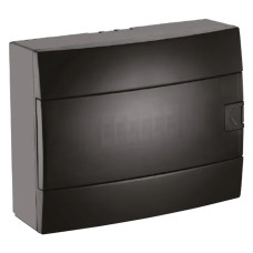 Электрощиток накладной на 12 автоматов пластиковый черный (600-001-120) Horoz Electric