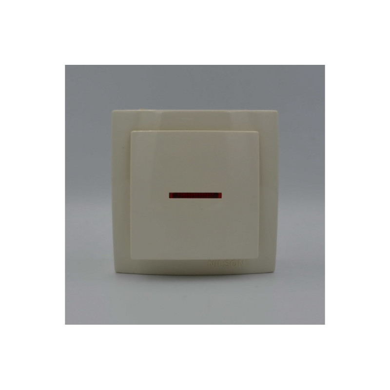 Вимикач Nilson Themis кремовий 1кл з підсвіткою ( 26121002 )