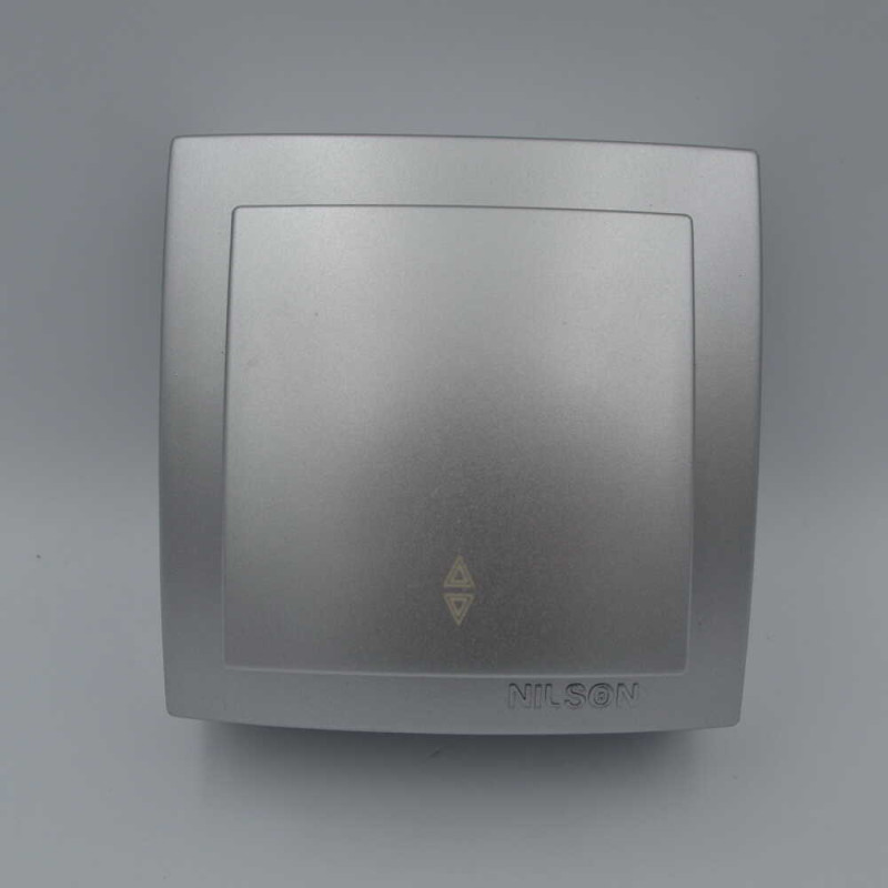 Вимикач Nilson Themis срібло 1кл прохідний ( 26131007 )