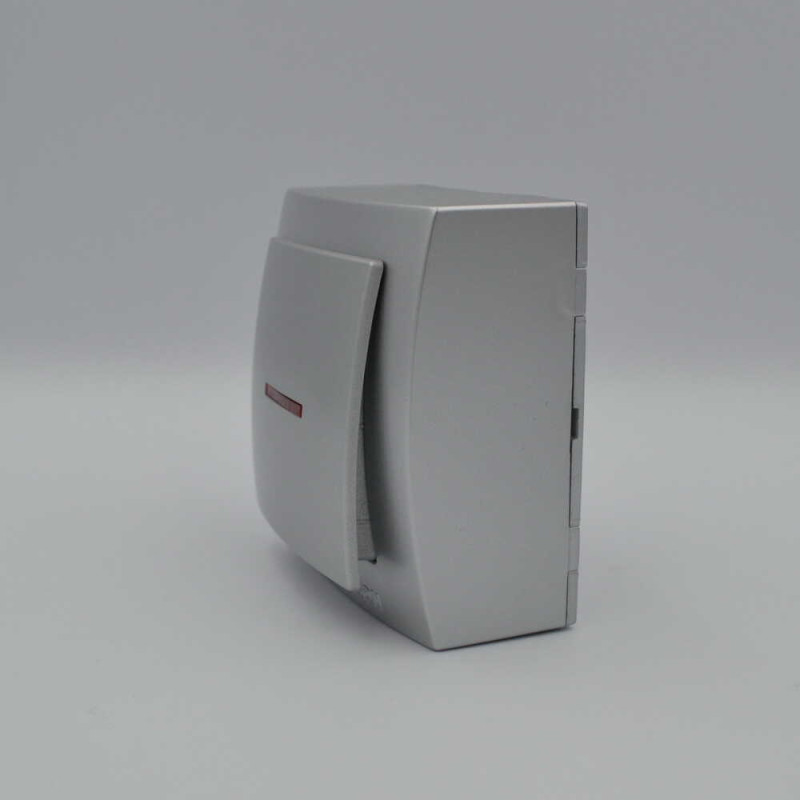 Вимикач Nilson Themis срібло 1кл з підсвіткою ( 26131002 )