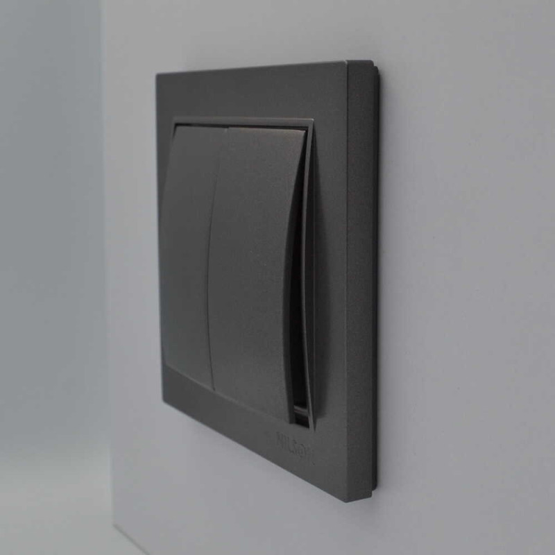 Выключатель Nilson Thor антрацит 2кл (27161003)