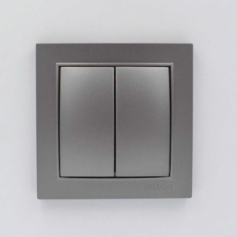 Выключатель Nilson Thor антрацит 2кл (27161003)