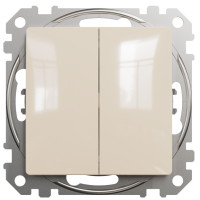 Двухклавишный выключатель SCHNEIDER Sedna Design бежевый SDD112105