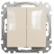 Двухклавишный выключатель SCHNEIDER Sedna Design бежевый SDD112105