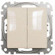 Двухклавишный выключатель SCHNEIDER Sedna Design бежевый SDD112105
