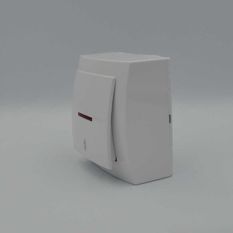 Вимикач Nilson Themis білий 1кл прохідний з підсвіткою ( 26111008 )