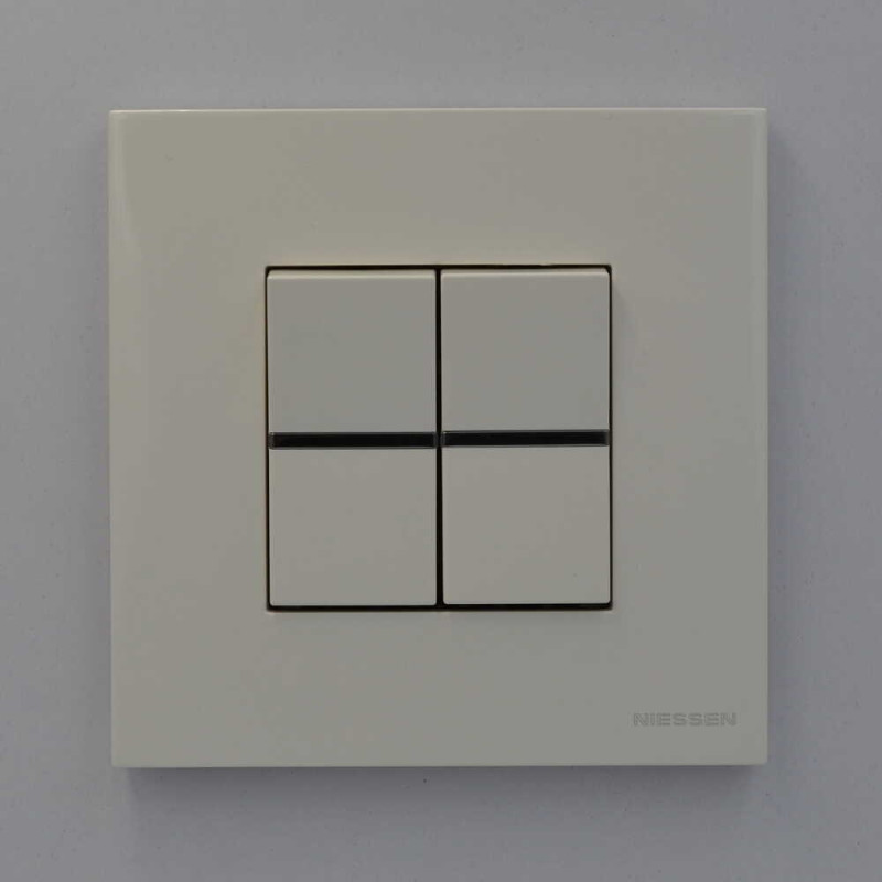 Выключатель Zenit белый 1-й мод. проходной ( 2CLA210200N1101 )