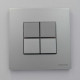 Выключатель Zenit серебряный 1-й мод. проходной ( 2CLA210200N1301 )