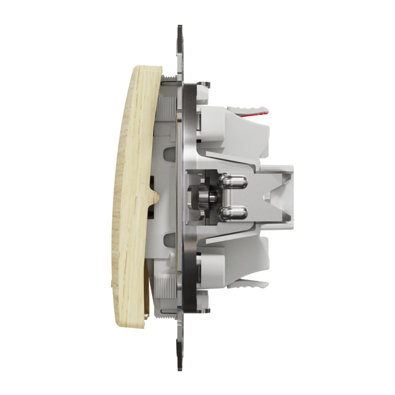 Переключатель одноклавишный с подсветкой береза Sedna Design & Element Schneider Electric SDD180106L