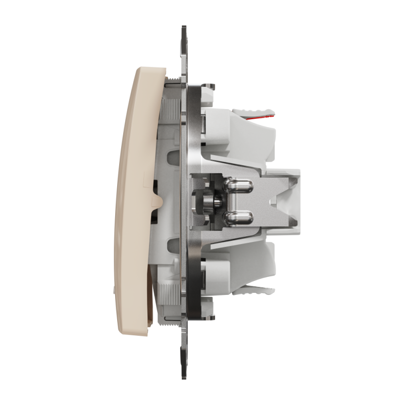 Перемикач одноклавішний з підсвіткою бежевий Sedna Design & Element Schneider Electric SDD112106L