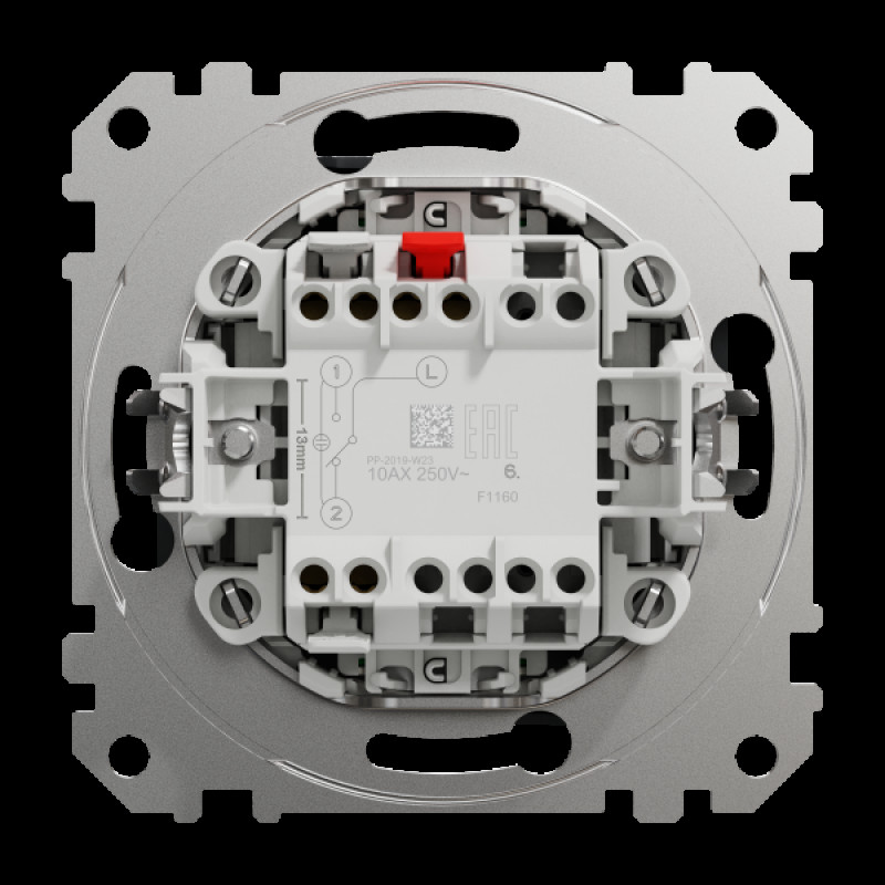 Переключатель одноклавишный с подсветкой черный Sedna Design & Element Schneider Electric SDD114106L
