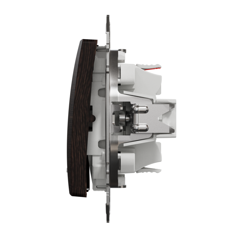 Переключатель одноклавишный с подсветкой венге Sedna Design & Element Schneider Electric SDD181106L