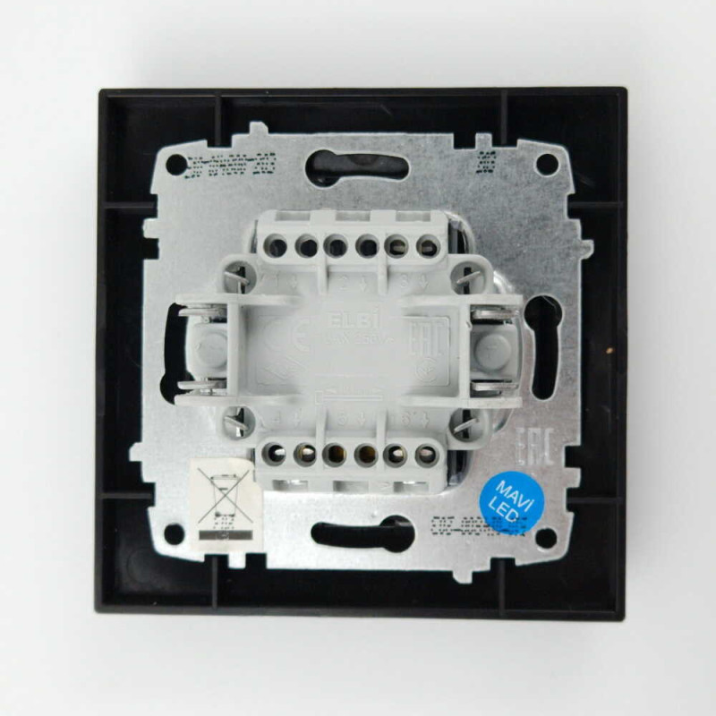 Выключатель EL-BI VEGA черный мат 1-кл промежуточный ( 510-014800-214 )